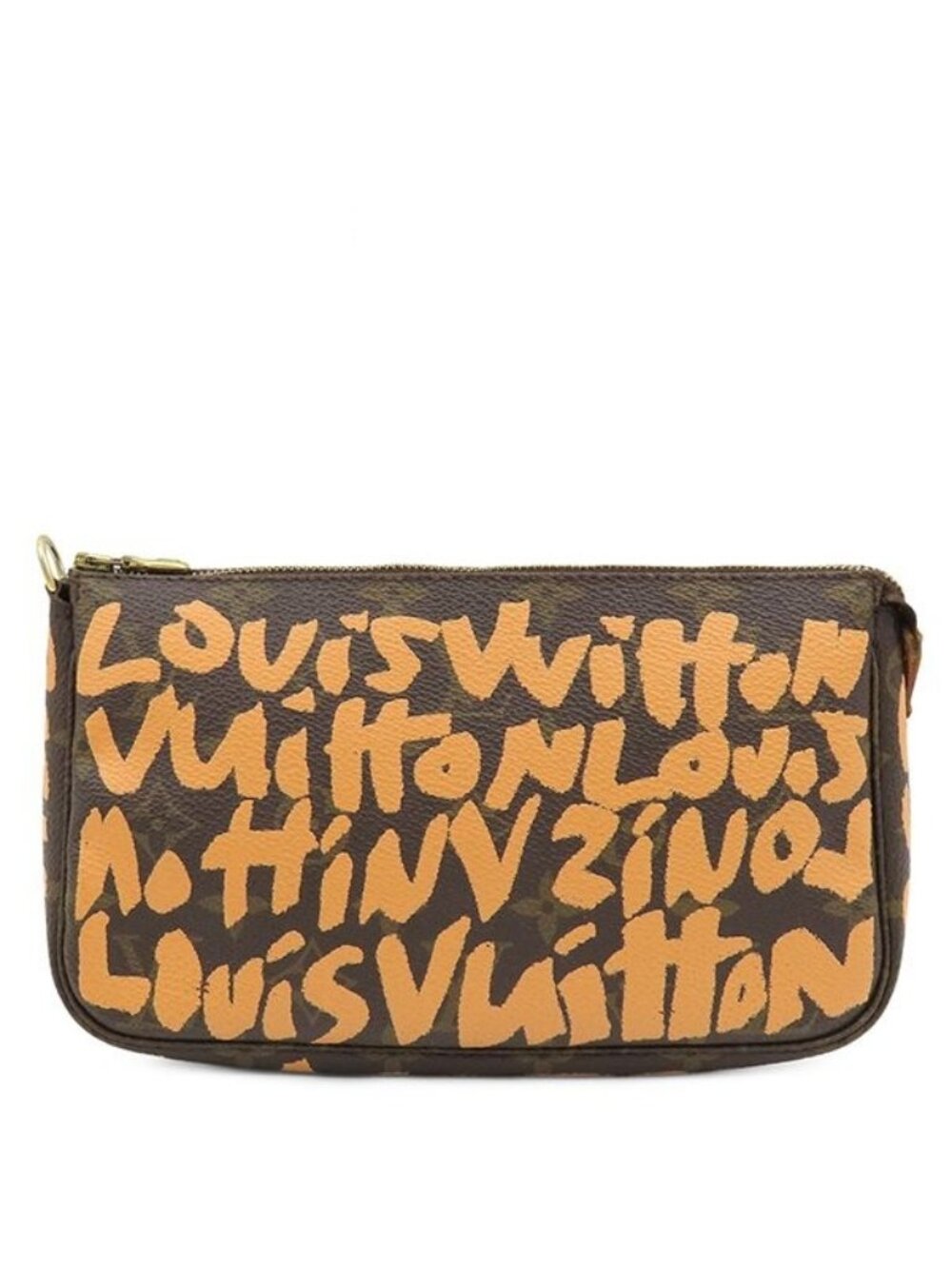 Louis Vuitton Pouch Pochette Accessoires Monogram Canvas Graffiti Peach Gold